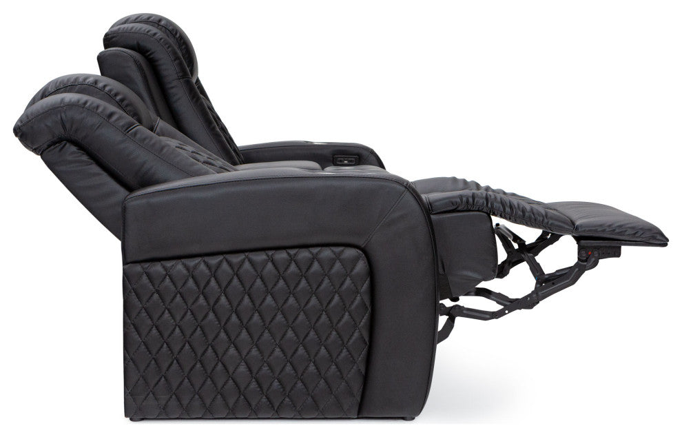 Seatcraft Aeris Home Theater Seating, Black, Loveseat