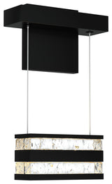 Stacks LED Sconce, Ink Finish, Clear Glass