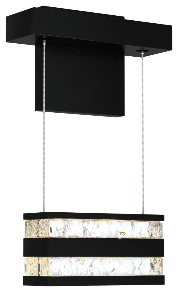 Stacks LED Sconce, Ink Finish, Clear Glass