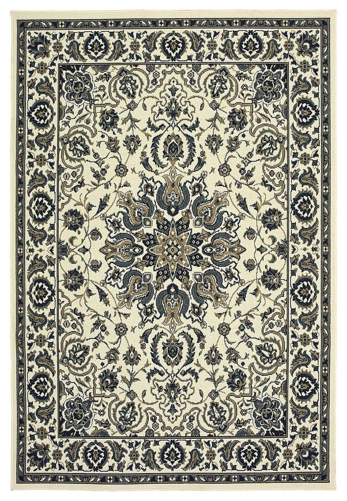 Marina 1248W, Ivory/Navy, 7'10"x7'10"