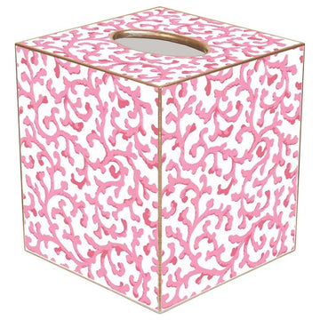 TB871 - Pink Waverly Scroll Tissue Box Cover