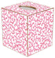 TB871 - Pink Waverly Scroll Tissue Box Cover