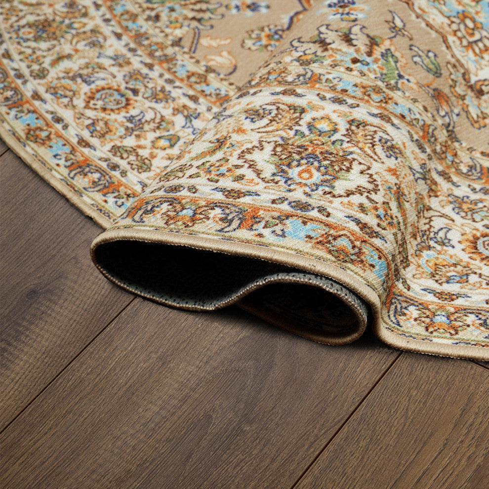 My Magic Carpet Kenya Beige Rug, 6'x6'