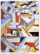 Paul Klee Transparent-Perspectivisch Gefugt, 21"x28" Wall Decal