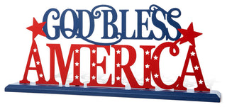 18"L "God Bless America" Table Decor