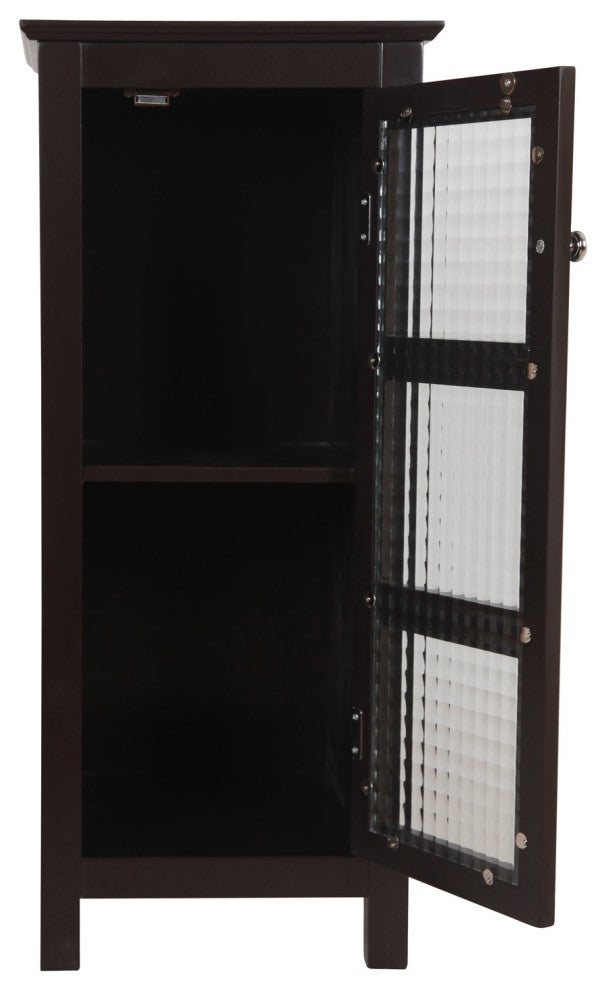 Wooden Bathroom Floor Glass Door Cabinet