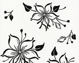 Happy Hour, Modern Fresh Trendy Bloom Lines Retro White Wallpaper Roll