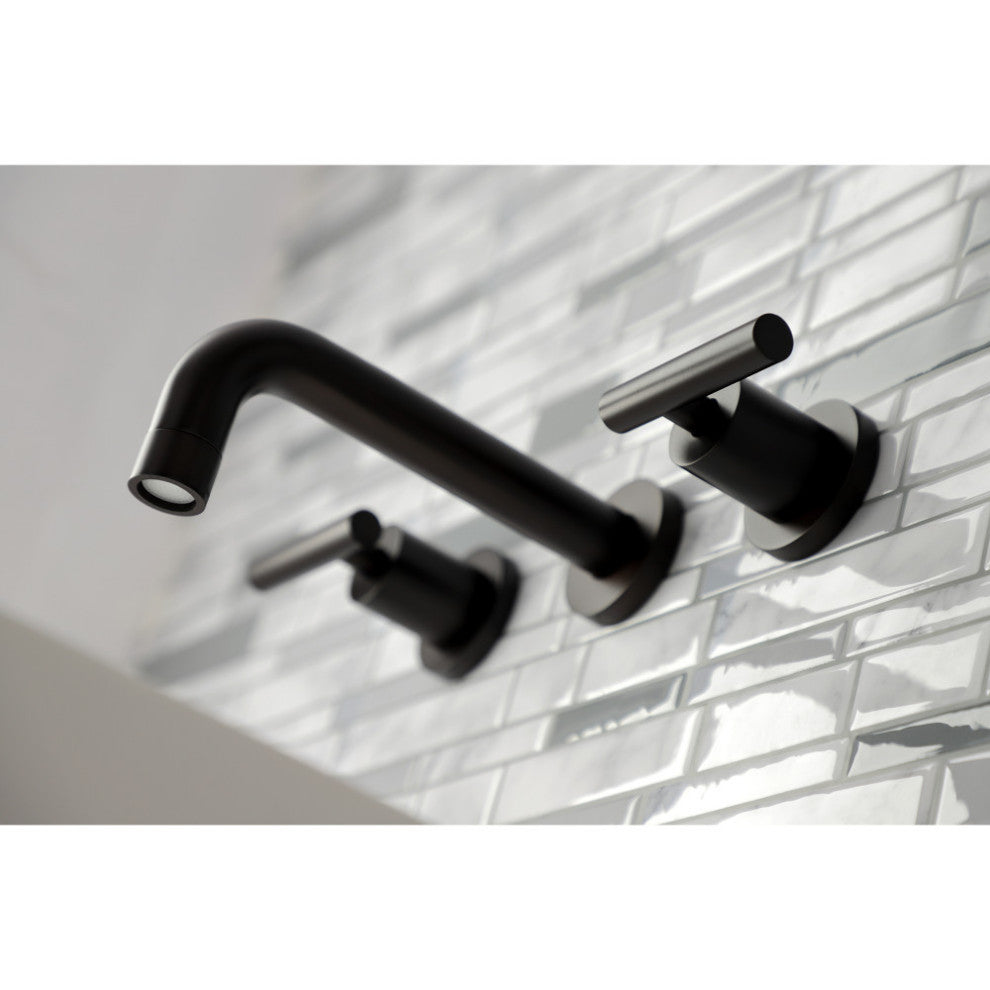 KS8125CML 2-Handle 8" Wall Mount Bathroom Faucet, Oil Rubbed Bronze