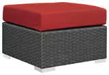 Sojourn Outdoor Patio Sunbrella® Ottoman EEI-1855-CHC-RED