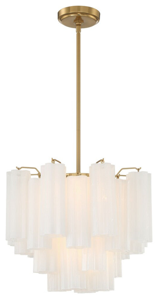 CRYSTORAMA Addis 4 Light Aged Brass Chandelier