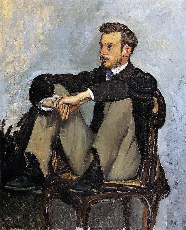 Jean Frederic Bazille Portrait of Renoir, Gallery Wrapped Canvas, 20"x25"