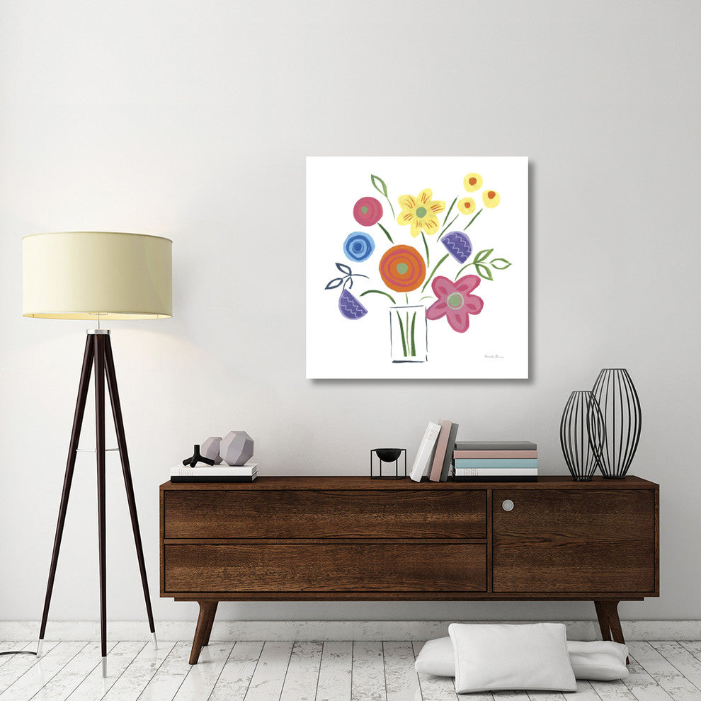 "Floral Medley II" Digital Paper Print by Farida Zaman, 38"x38"