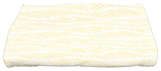 Rolling Waves, Geometric Print Bath Towel, Yellow