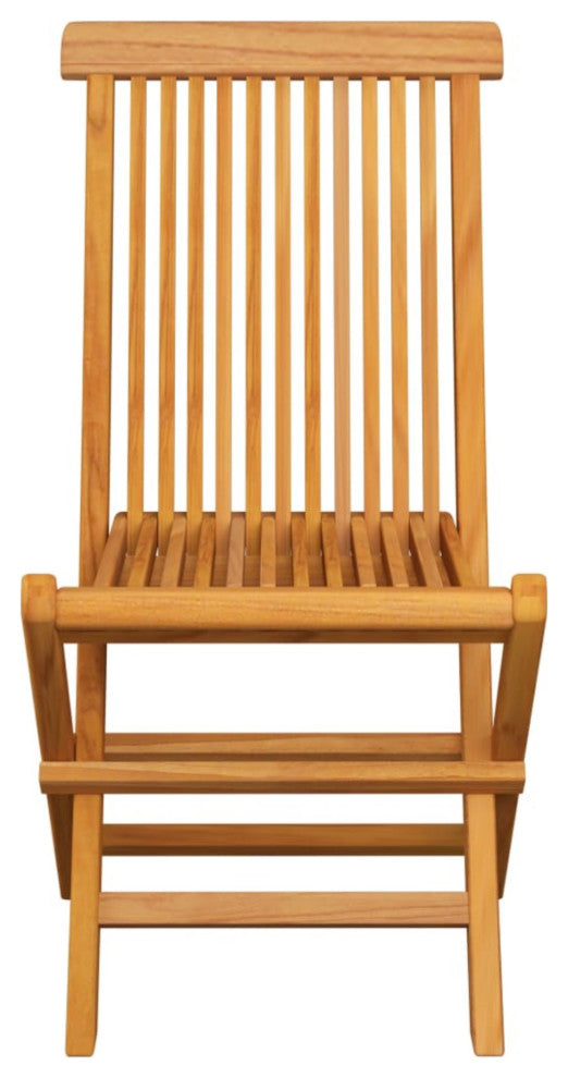 Vidaxl Garden Chairs With Light Blue Cushions, Set of 4, Solid Teak Wood