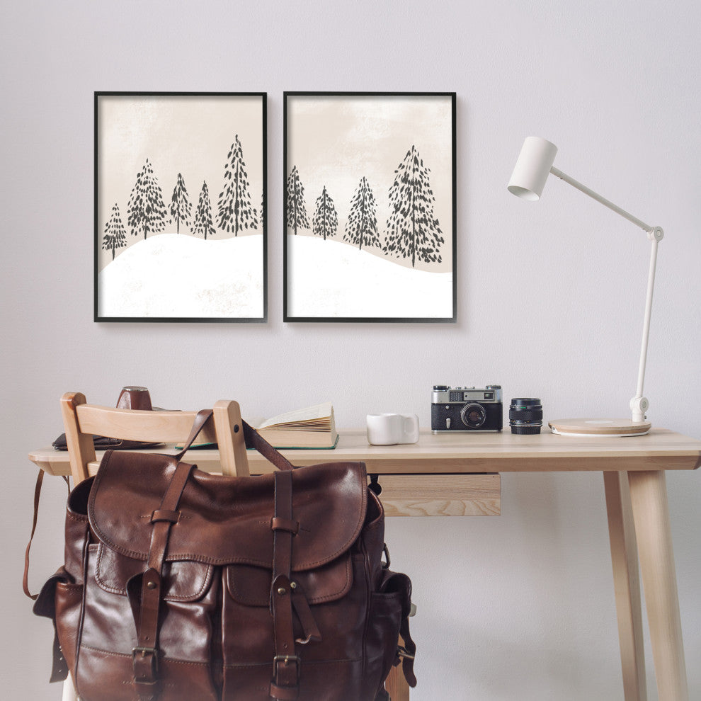Winter Trees Abstract Snowy Landscape,16 x 20