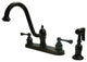 Kingston Brass KB3115BLBS 8" Centerset Kitchen Faucet, Oil Rubbed Bronze