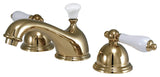 Two Handle 8" to 16" Widespread Lavatory Faucet with Brass Pop-up