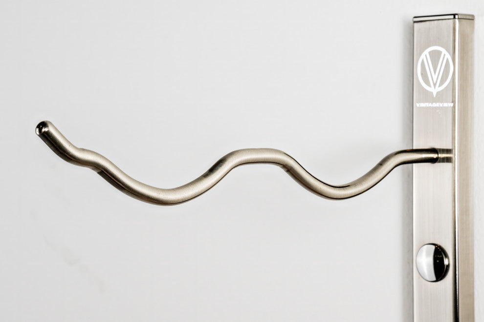 W Series Wine Rack 4 Wall Mounted Metal Bottle Storage, Gunmetal, 24 Bottles (Double Deep)