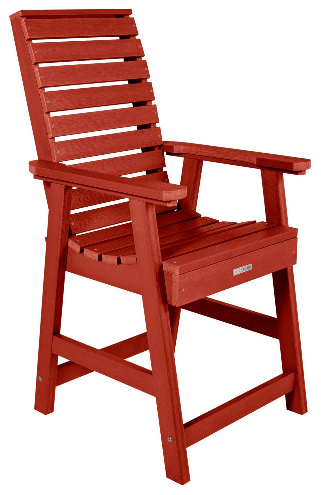 Weatherly Counter-Height Armchair, Rustic Red