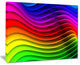 "Rainbow Downward Wave Pattern" Modern Digital Canvas Print
