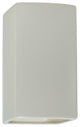 Ambiance, Small Rectangle, Closed Top Wall Sconce, E26, Incandescent, Matte White