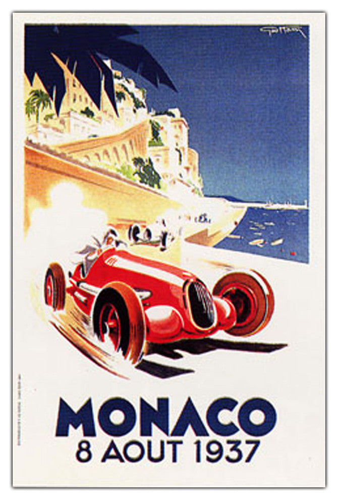 ''Monaco 8 Aout 1937'' Canvas Art