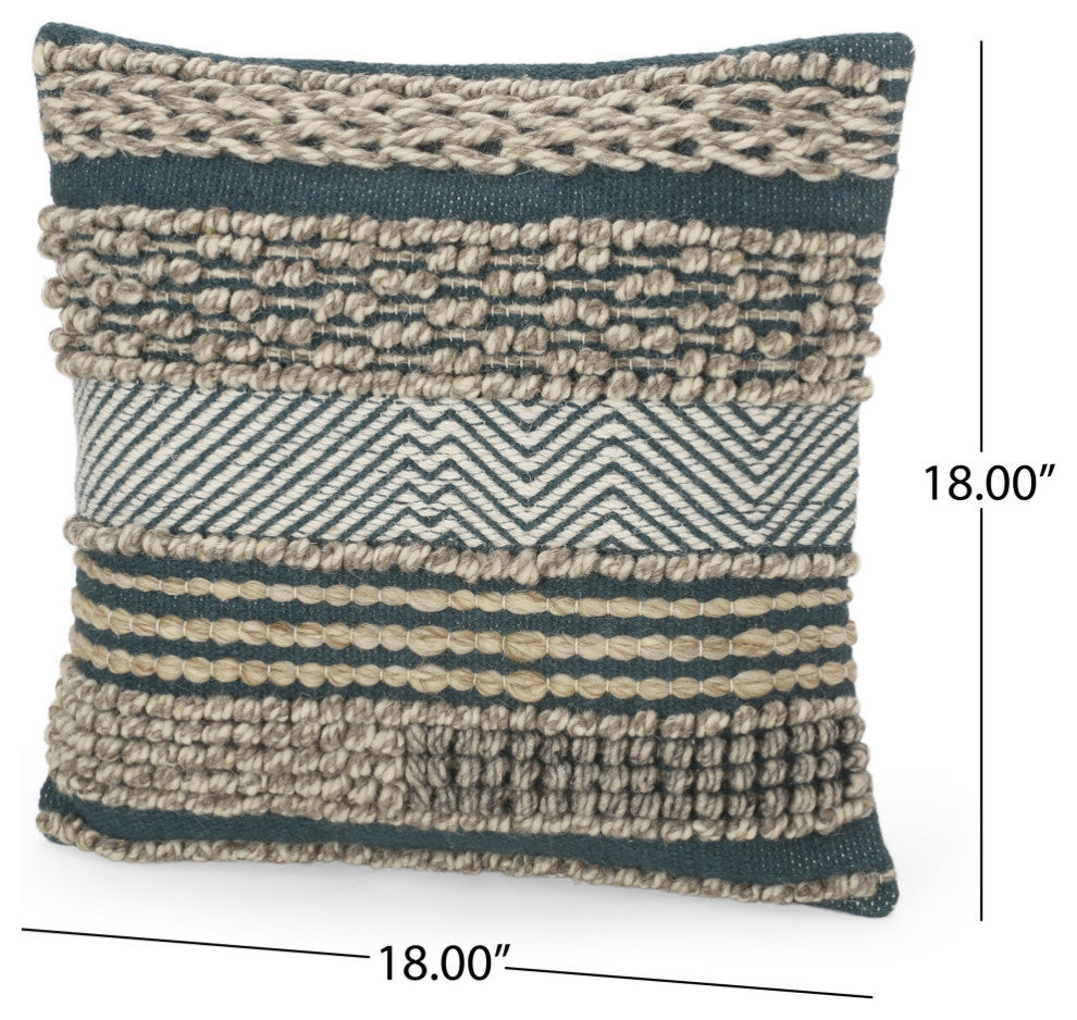 Anton Hand-Loomed Boho Pillow Cover, Single
