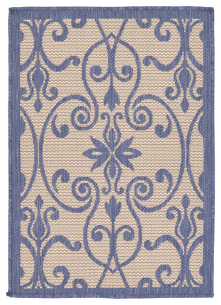 Rug Unique Loom Outdoor Botanical Blue Rectangular 2' 2 x 3' 0