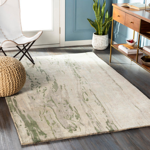 Surya Pisces PIS-1001 8'x10' Rug, Sea Foam/Sage/Moss