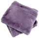 Heavy Faux Fur Throw Pillow Covers 2pcs Set, Elderberry, 20''x20''