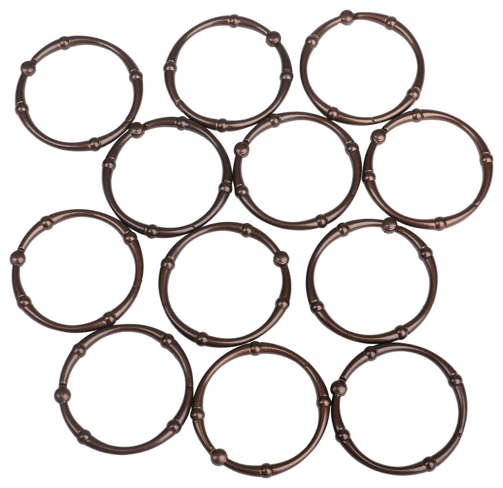 Utopia Alley Shower Hooks - Shower Curtain Rings for Bathroom, Set of 12, Oil Rubbed Bronze