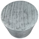 Sofa Side Table, Round, Aluminum, Metal, Antique Silver, Rustic Industrial