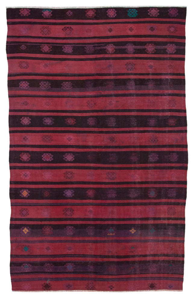 Rug N Carpet - Handwoven Anatolian 6' 3'' x 10' 3'' Unique Wool Kilim Rug