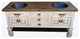 Don Pio Rustic Reclaimed Wood Bathroom Vanity, 60"x20"x32"