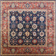 Ahgly Company Indoor Square Mid-Century Modern Area Rugs, 6' Square
