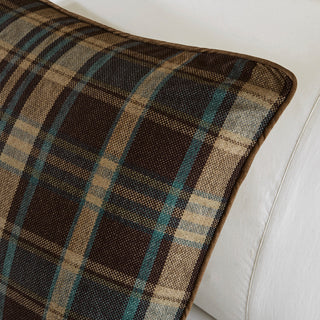 Woolrich Hadley Plaid Cottage Taupe Comforter Set, Terra Brown, Queen