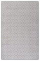 White and Light Gray Freydis Greek Key 5x8 Area Rug