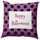 Happy Halloween Dots Accent Pillow, Orchid, 18"x18"