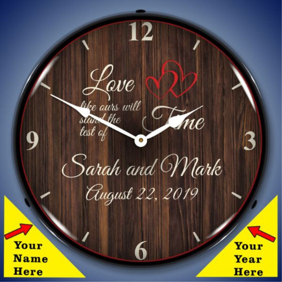 AG20111174 Add Your Name Love Like Ours Clock