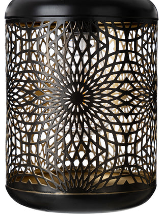 8.75"H Metal Cutout Solar Powered Outdoor Hanging Lantern