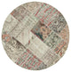 Rug N Carpet - Handwoven Oriental 5' 11" x 5' 11" Vintage Round Patchwork Rug