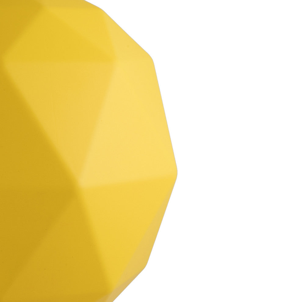 Vickerman M177578Dm 8" Yellow Matte Geometric Ball Ornament
