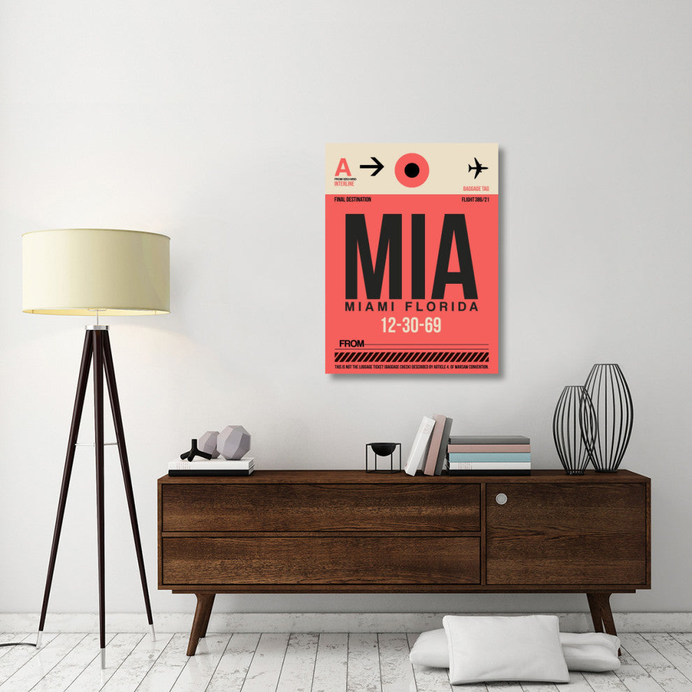 "MIA Miami Luggage Tag 1" Fine Art Print