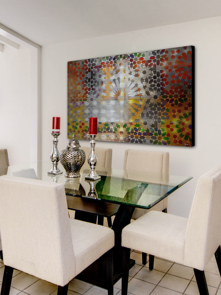 "Marrakesh Nights" UV Ink Print on Brushed Aluminum, 60"x40"
