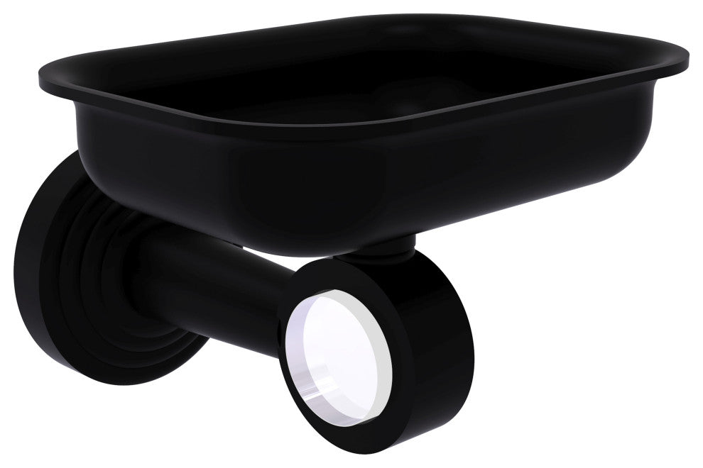 Pacific Beach Wall-Mount Soap Dish Holder, Matte Black