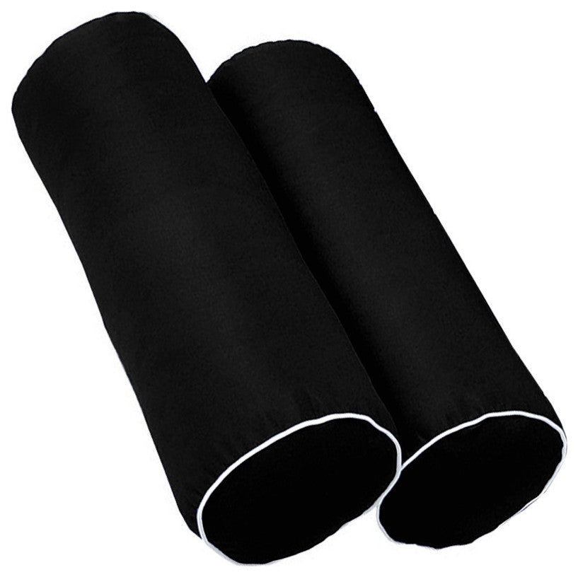 S6 Twin-XL Contrast Trim Mattress Bolster Pillow Outdoor Slip Cover ONLY AD109