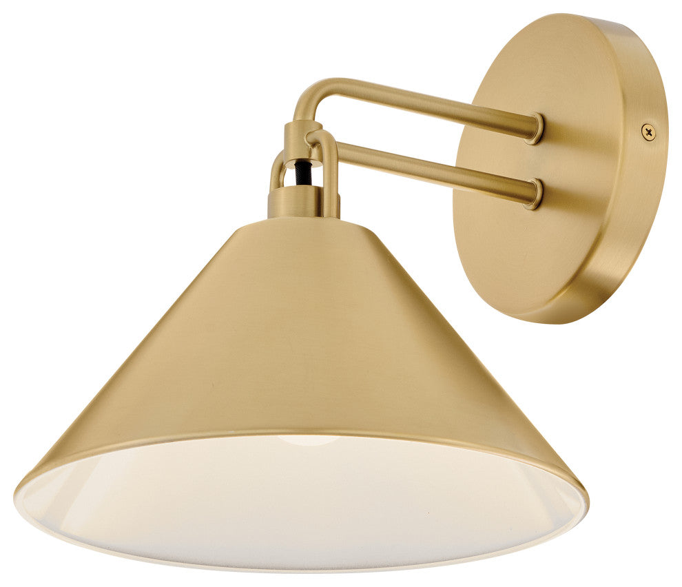 Lark Milo Small Single Light Sconce, Lacquered Brass