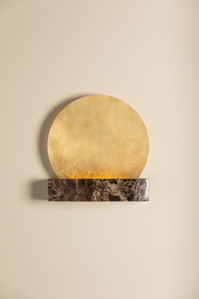 Rune Wall Sconce, Vintage Gold Leaf