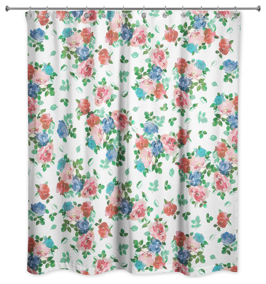 Vintage Rose Garden Shower Curtain