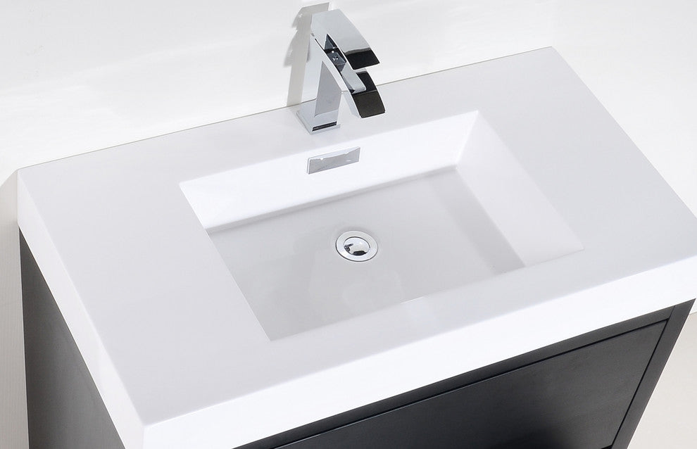 Bliss 40" Free Standing Bathroom Vanity, Black